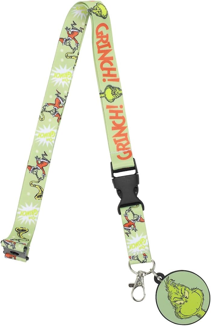 Bio World Grinch Lanyard With Rubber Character Charm - Image 1